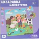 QBI QBI, ferma, puzzle magnetic, 16+20+25 de piese Puzzle