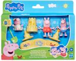 Peppa Pig Set de joaca cu 2 figurine si accesorii, Peppa Pig, Pig Siblings Beach Day, G2833 Figurina