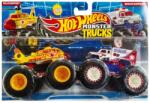 Mattel Set 2 masinute Monster Truck, Hot Wheels, Helichopper si Rescue Rampager, JHY84