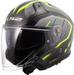 LS2 Cască de motocicletă deschisă LS2 OF603 Infinity II C Urus galben fluo (LS366035454)