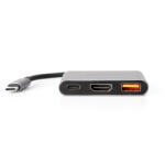 Platinet USB-C 3.2 Gen2 10GB/S Media Hub 3in1 HDMI 4K USB-A 3.2 USB-C PD 100W Aluminium (PMH9991T) - tonerpiac