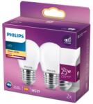 Philips SZETT 2x LED izzó Philips P45 E27/2, 2W/230V 2700K 8718699782115 (P7667)