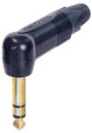 Neutrik Jack 1/4" 3 Pini Profesional Unghi Drept Neutrik NP3RX-B (negru, aurit)