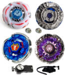  Pachet titirezi 4D ATTACK-S 4 buc + 2 lansatoare (1 cu sfoara) + 2 varfuri metalice: BB88 Meteo L-Drago, BB120 Diablo Nemensis, BB28 Rock SPegasis, BB116A Jade Jupiter (P4BBSATTACK2LAS)