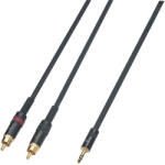 Soundsation WM-MJ2RCA30 - Wiremaster adapterkábel Mini jack sztereo 3.5 - 2 x RCA / 3m