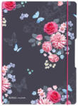 Herlitz Caiet A4, 2x40 file, velin, coperta plastic, HERLITZ My. Book Flex Ladylike Flower