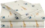  Cearsaf din bumbac pentru patut copii LITTLE SAFARI colorat 110x160 cm