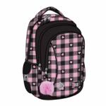 ST.RIGHT Ghiozdan fete, 3 compartimente, Pink Checkered, ST. RIGHT BP26 (MJ680373)