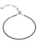 ElectraStore Bratara Tennis Reglabila Din ARGINT 925 si Cristale Zirconia Negre (BR0171S)