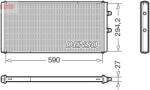 DENSO Radiator, racire motor DENSO DRM05076 (DRM05076) - fixbox