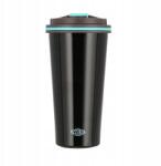 Nils Camp Thermo bögre Nils Camp NCB18 Fekete 500ml Légmentesen záródó Kulacs kávé teához (15-02-003)