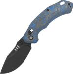 QSP Knife Elk 14C28N, black Blue-Black texture micarta Glyde lock QS173-B2