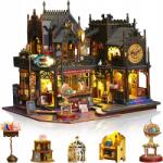 Bedee Miniatűr Diy Villa Házikó 3D Puzzle Montaru Magic House Led Lámpákkal (DIY Castle)