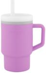 Infantino Силиконова чаша със сламка Infantino, 270 ml, Лилава (IN308027)