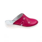 Berende Saboti medicali femei, FUCSIA din piele naturala box, Med-Line BR298FUCSIA