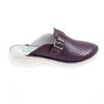 Berende Saboti medicali femei, VIOLET din piele naturala , Med-Line BR128VIOLET