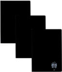 DACO Set 3 x Caiet Daco A4, 60 file, 70g/mp, dictando, coperta plastic, Negru (CT461DR/NEGRU-3BUC/SET)