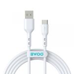 BWOO Cablu Date si Incarcare USB-A - USB-C BWOO BO-X172C-2M, 18W, 2m, Alb