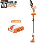 RURIS Electroferastrau telescopic pe acumulator Electroferăstrăul telescopic 1424e, Power Alfa UP contine acumulator 2400e x-charge (14240rur26b) - pcone Foarfeca crengi