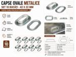 CoverTex® Set 10 bucati, Capse Ovale 42 x 22 mm (Capse Ovale: Metalice) (CO4222)