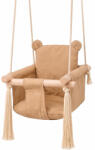 Ginger Home Детска Дървена Люлка Мече ginger home - Мека Памучна Седалка, до 30 кг, 28×28×196 см