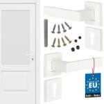 KOTARBAU Mâner ușă pătrat cu rozete separate alb + rozetă pentru cilindru (H605)