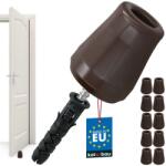 KOTARBAU Opritor ușă din cauciuc maro 62 mm set de 10 buc (K313)