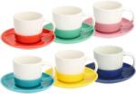 Tognana RAINBOW 6 darabos többszínű teáscsésze és csészealj szett, 210 ml (IR68502M328)