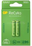 GP Batteries RECYKO elem AAA, újratölthető, 2db/csomag (GP100AAAHCER21-2TLB2) (GP100AAAHCER21-2TLB2)