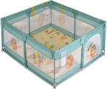 Moni GAMEZONE járóka összecsukható szőnyeggel, 60 labdával 120x120 MENTA