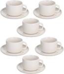 Tognana EDGE BIANCO teáskészlet, 6 darab csésze és csészealj, fehér, 220 ml (ED685020000)