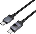 hoco. Cablu Date si Incarcare Hoco USB-C - USB-C X118 Display 60W 1m Negru