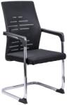  Scaun vizitator din mesh cu cadru tip sanie OFF 807 negru