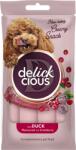 Delickcious DELICKCIOUS, Recompense cremoase caini - Rata si merisoare, 60g