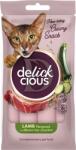 Delickcious DELICKCIOUS, Recompense cremoase pisici - Miel, Orez Brun si Dovlecel, 60g - fourpaws