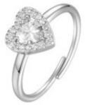 LUCA BARRA Ring With Heart With White Zircons