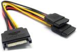 BlackBird Tápkábel SATA 15 pin male to 2xSATA HDD (BH1500)