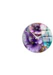 Wallity Decorative Glass Wall Clock Multicolor Huhu341 - 40 x 40