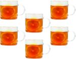 Tognana Teás/kávés csésze boroszilikát üvegből, 6 darab-os szett, átlátszó, 280 ml LYRA (LA58508TRAS)