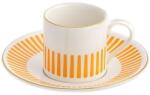  Hermia Coffee Cup Set (4 Pieces) White Gold Orange Alya - Orange