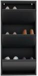 Hanah Home Shoe Cabinet Anthracite 3 Piece Metal - Anthracite