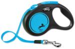 flexi Lesă retractabilă pentru câini Flexi New Neon Tape S 5 m albastră (194-2023)