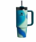 STANLEY 1913 Quencher H2.0 Flowstate Drinking Bottle with Straw 0.89L - Thermo Mug Cools for 9 Hours - 40 Hours Ice Cooled - Thermos Bottle BPA Free - Stainless Steel Drinking Cup - Coastal Teal Motion - 1000