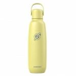 SodaStream Fizz & Go stainless steel soda bottle 0.9 l, double-walled insulated thermos bottle, keeps warm & cold, for carbonated drinks, compatible with DUO, TERRA, ART, ENSO & more, lemon yellow - 1062417440