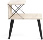  Hanah Home Travertine Black Cross éjjeliszekrény - fekete, travertin