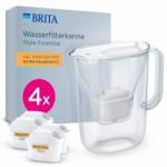 BRITA water filter jug Style Essential white (2.4l) incl. 4x BRITA MAXTRA PRO extra limescale protection - refrigerator-suitable filter jug with Smart Light LED & folding lid, filters impurities & more - 14 Филтрираща кана