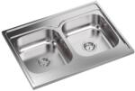 Quadron Chiuveta inox incastrata Quadron Sean 120 2 cuve finisaj inox satinat 80x60 cm (HD120SAT8060R) Chiuveta