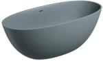 Omnires Cada freestanding Omnires Shell M+ compozit gri mat cenusa 160x75 cm cu preaplin (SHELLWWZPAG)