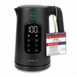 Emerio kettle stainless steel 1.7L - insulated double wall - temperature selection 40-100°C in 5°C steps - digital display with tea & keep warm function - 2200W - auto-off | WK-132229 - WK-132229 Електрически кани