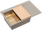 Quadron Statie de lucru incastrata Quadron Josh 111 finisaj bej soft taupe - cupru 78x50 cm (HCQJ7850U4_PVDC1_P2O) Chiuveta